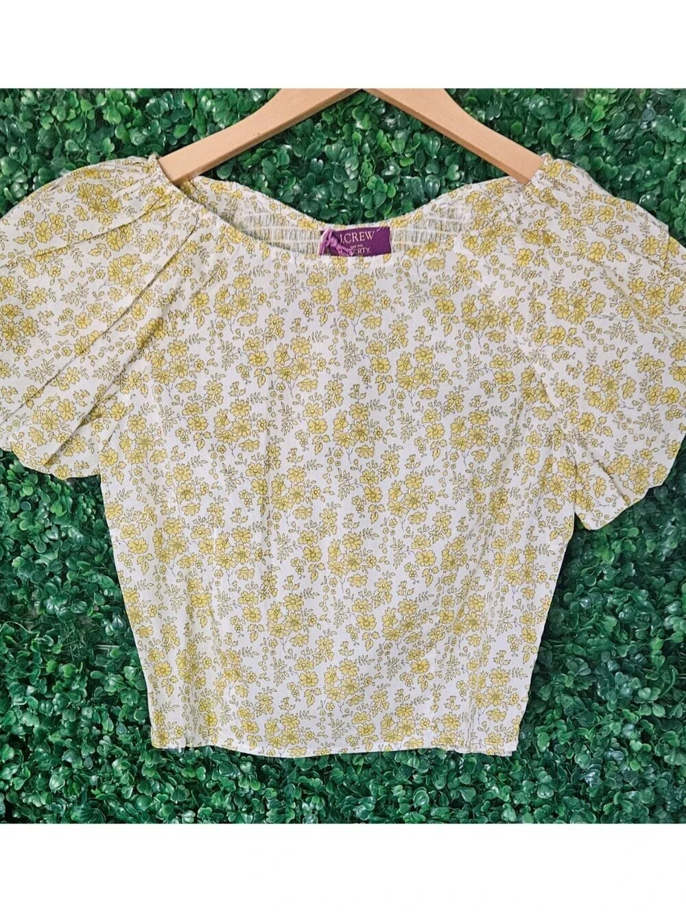 J.Crew Fitted Puff-Sleeve Top in Liberty™ Capel Fabric